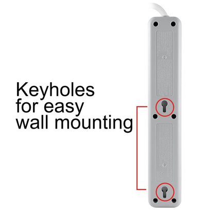 GE 6-Outlet 10ft. Surge Protector, White