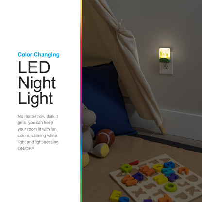 GE Color Changing Camping Adventure LED Night Light, Green