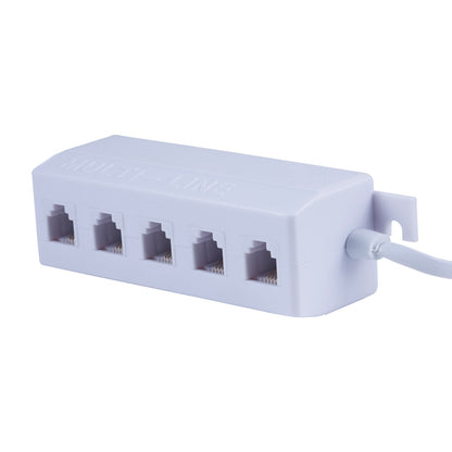 Power Gear 5-Jack Phone Line Splitter, White