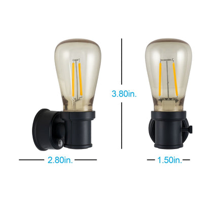 GE Vintage Light Sensing LED Night Light, 2 Pack, Black