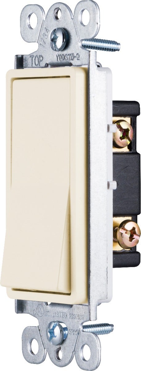GE 3-Way Rocker Switch, Light Almond