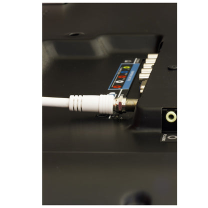 GE 100ft. RG6 Coaxial Cable with F-type Connectors, White