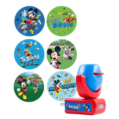 Projectables Disney Mickey Mouse & The Roadster Racers Light Sensing 6-Image LED Night Light, Red
