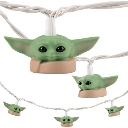 Star Wars The Mandalorian The Child LED String Lights, 10 Bulbs, 10ft. White Cord