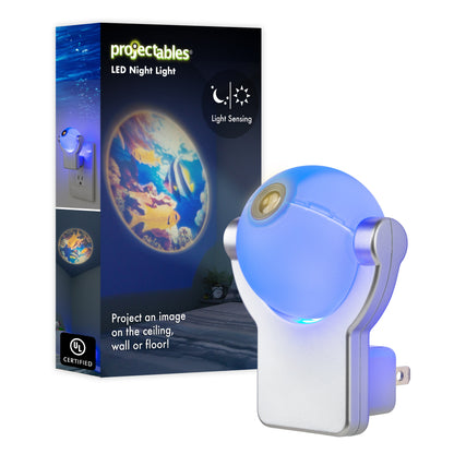 Projectables Tropical Fish Light Sensing LED Night Light, Blue