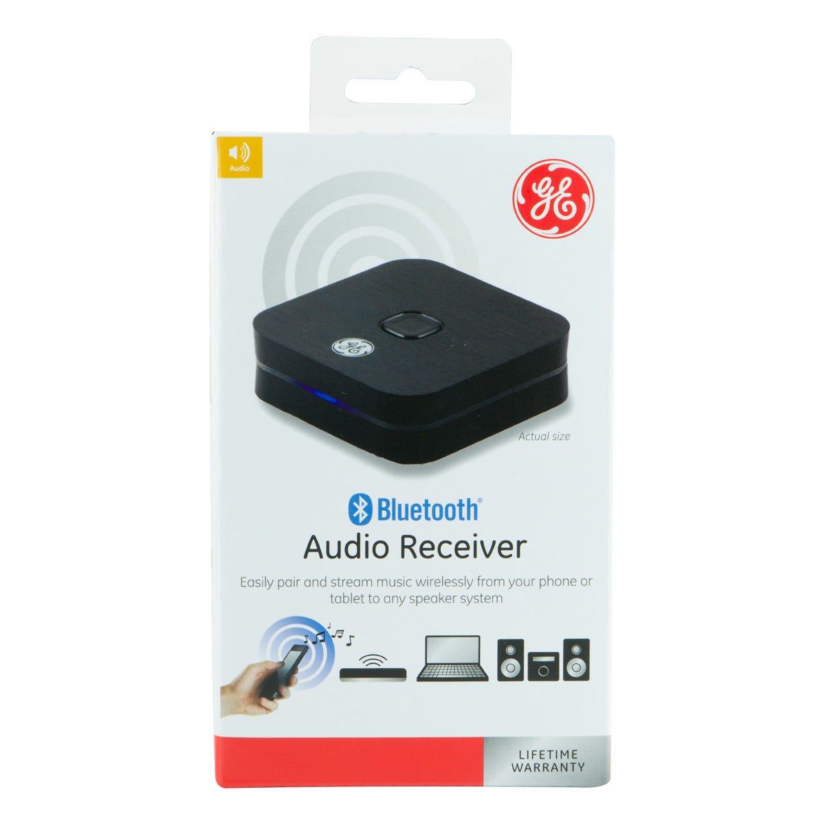 GE Bluetooth Audio Receiver, Black