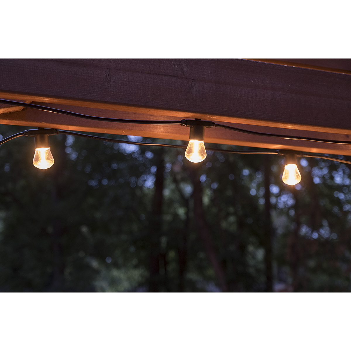 Lights by Night LED Bistro String Lights, 24 Bulbs, 48ft. Black Cord