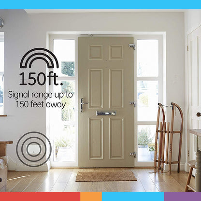 GE Battery Operated 2-Chime Wireless Door Chime Kit, White