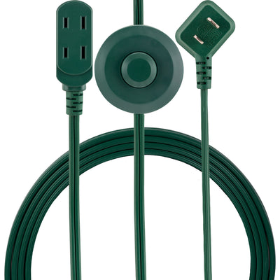 GE 3-Outlet 9ft. Extension Cord with Footswitch, Green