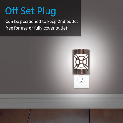 GE CoverLite Celtic Design Light Sensing LED Night Light, Oil-Rubbed Bronze