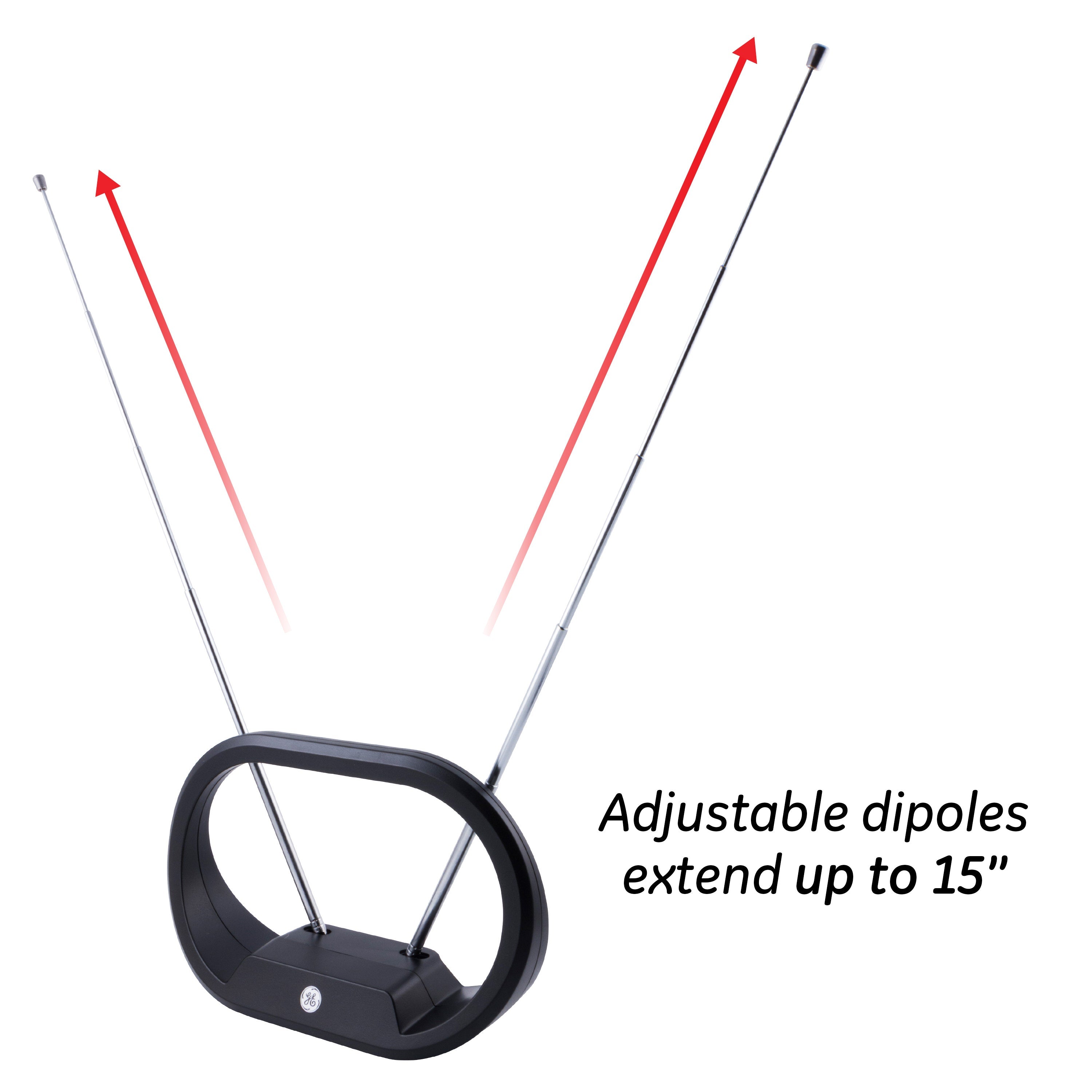 GE Modern Loop HD Antenna, Black
