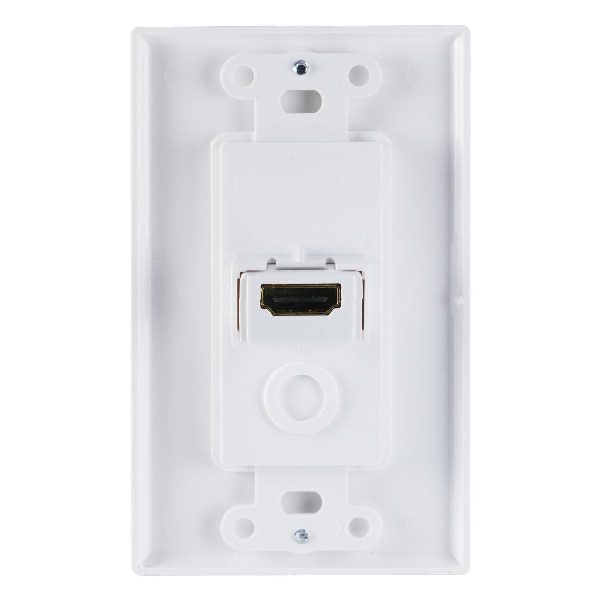 GE Single HDMI Wall Plate, White