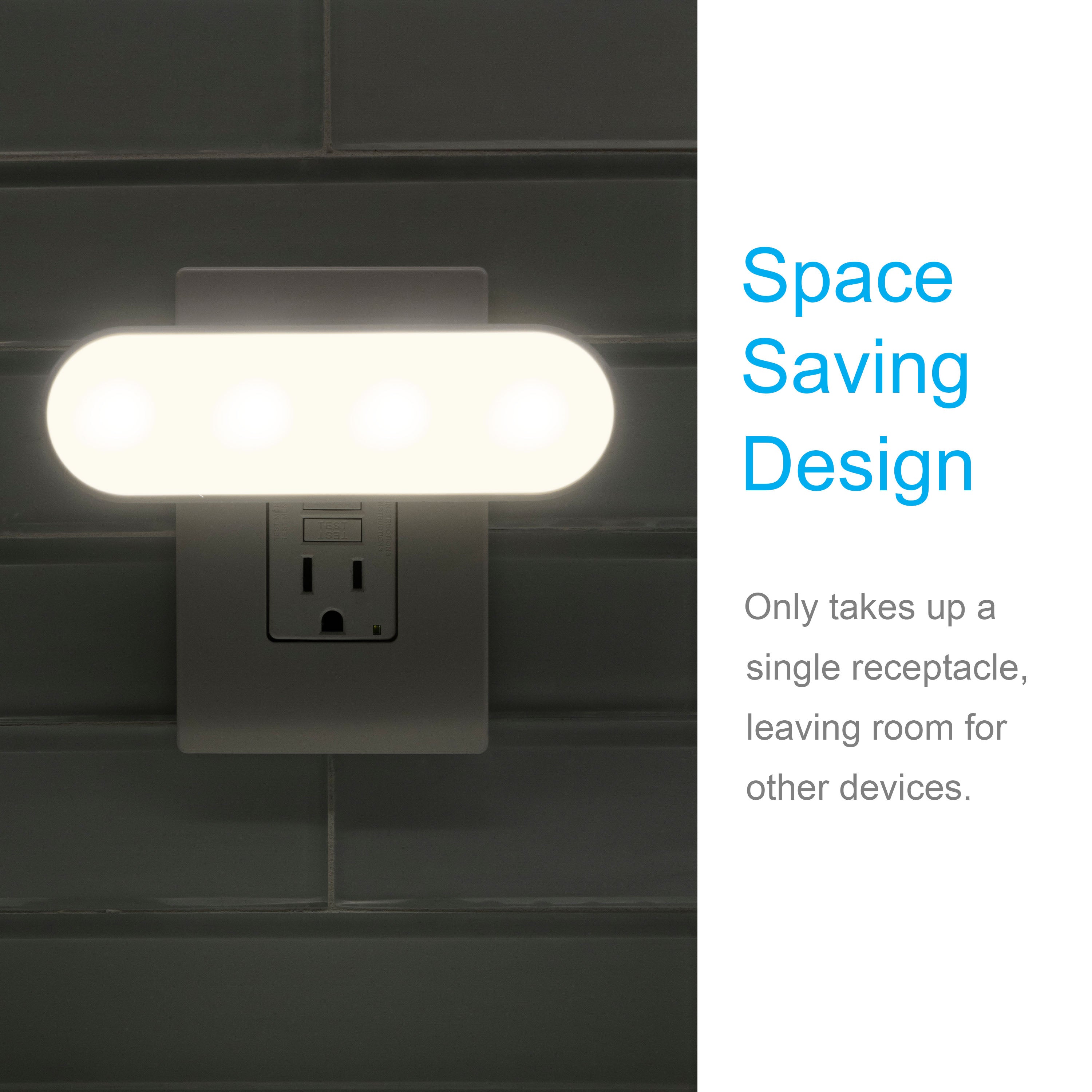 GE UltraBright Plug-In Automatic LED Light Bar, White