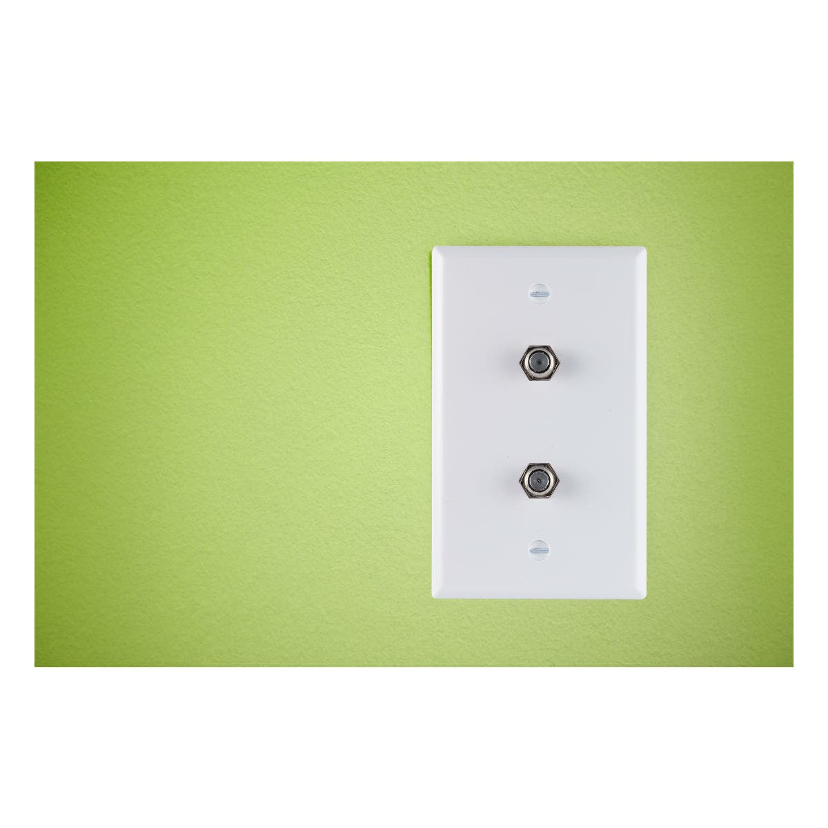 GE Dual Coax Wall Plate, White