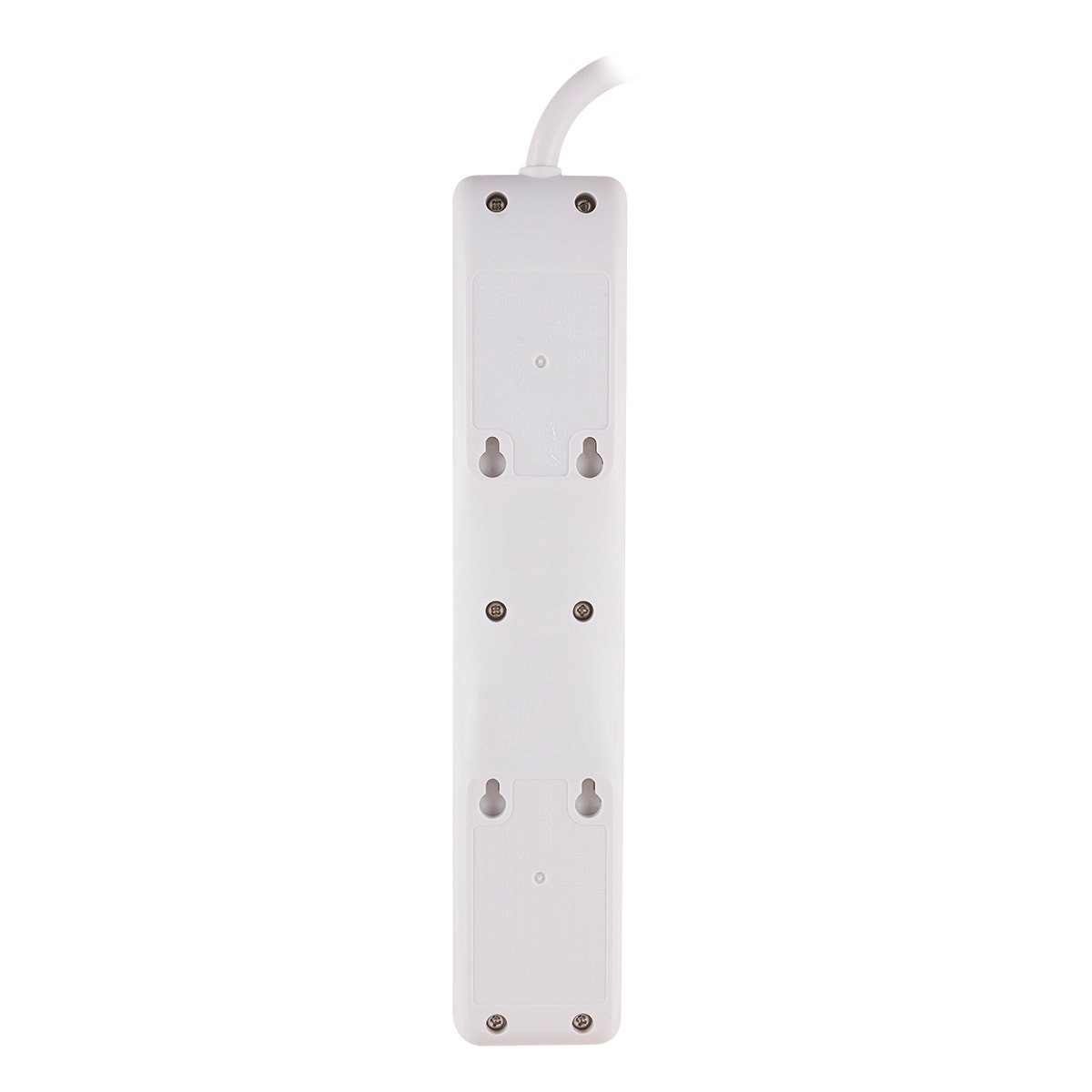 GE 4-Outlet 2-USB 3ft. Surge Protector With Twist-To-Close Safety Covers, White