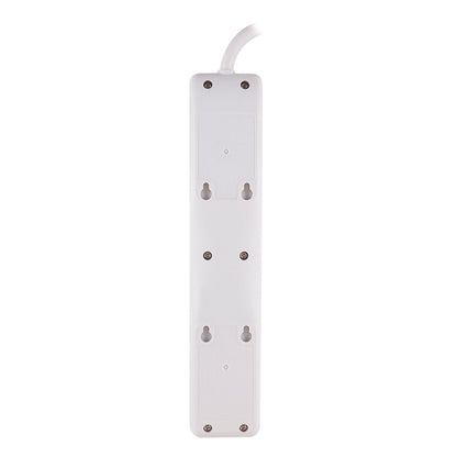 GE 4-Outlet 2-USB 3ft. Surge Protector With Twist-To-Close Safety Covers, White
