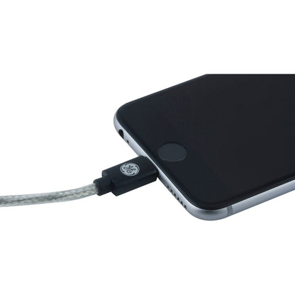 GE 1ft. USB-A Lightning Charging Cable, Silver