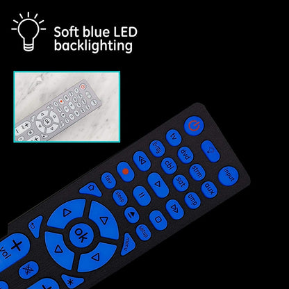 GE 8-Device Backlit Universal Remote, Brushed Silver