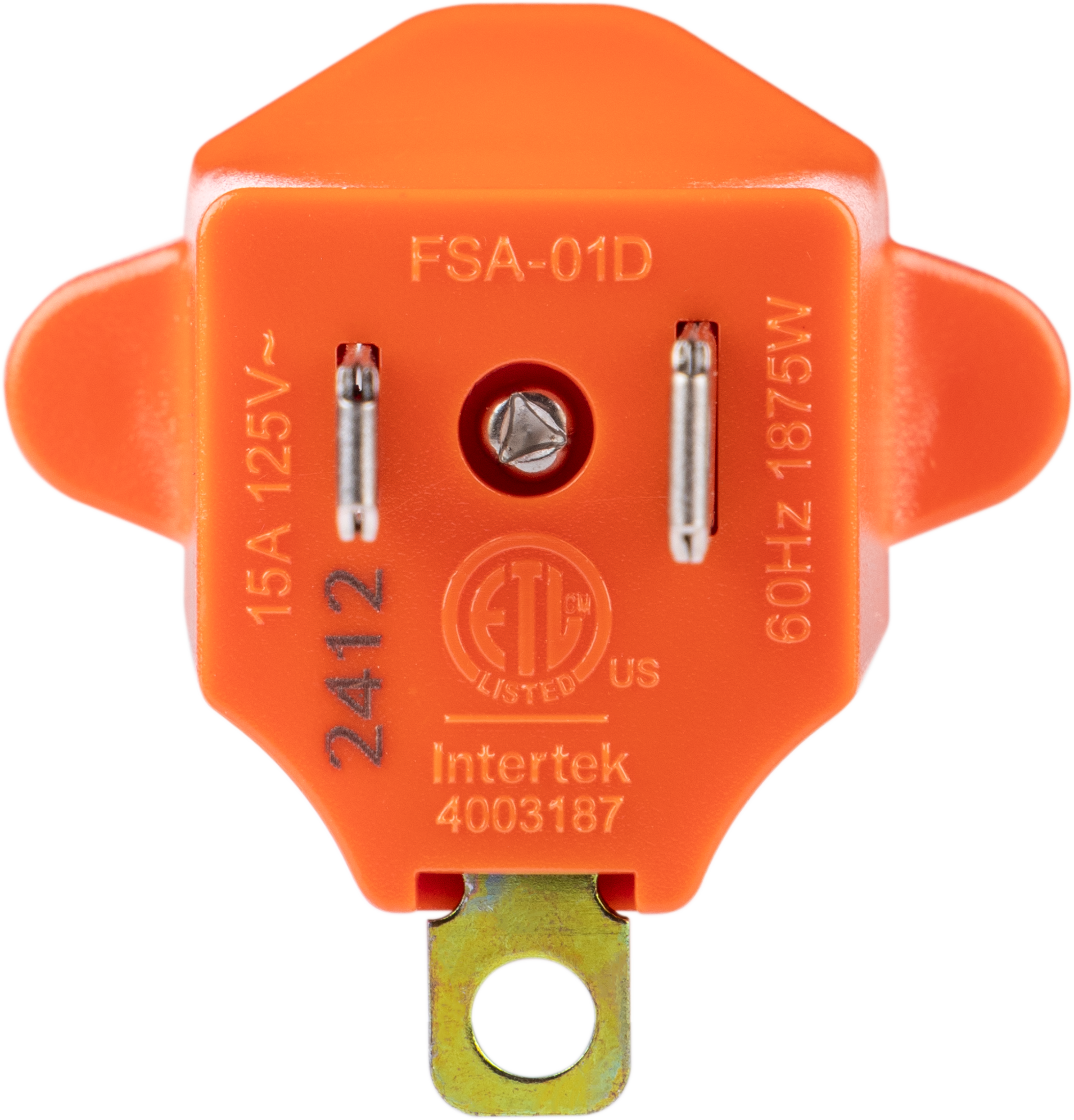 GE Polarized Grounded Adapter, 2 Pack, Orange
