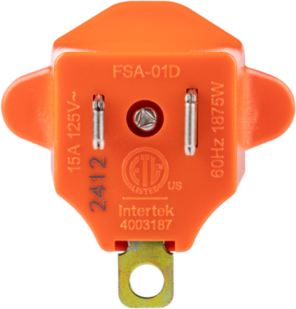 GE Polarized Grounded Adapter, 2 Pack, Orange
