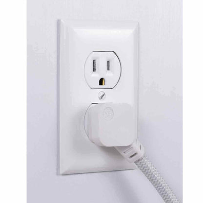 GE 6-Outlet 3ft. Surge Protector with Braided Cord, White