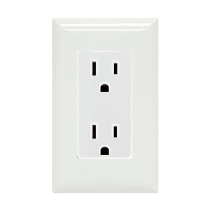 GE Grounding Duplex Receptacle, White