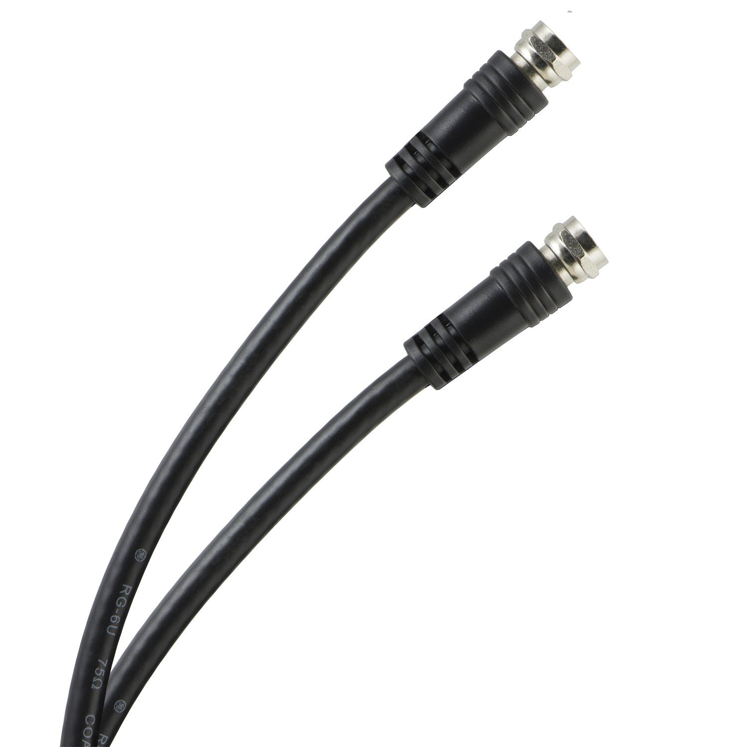 GE 15ft. RG6 Coaxial Cable with F-Type Connectors, Black