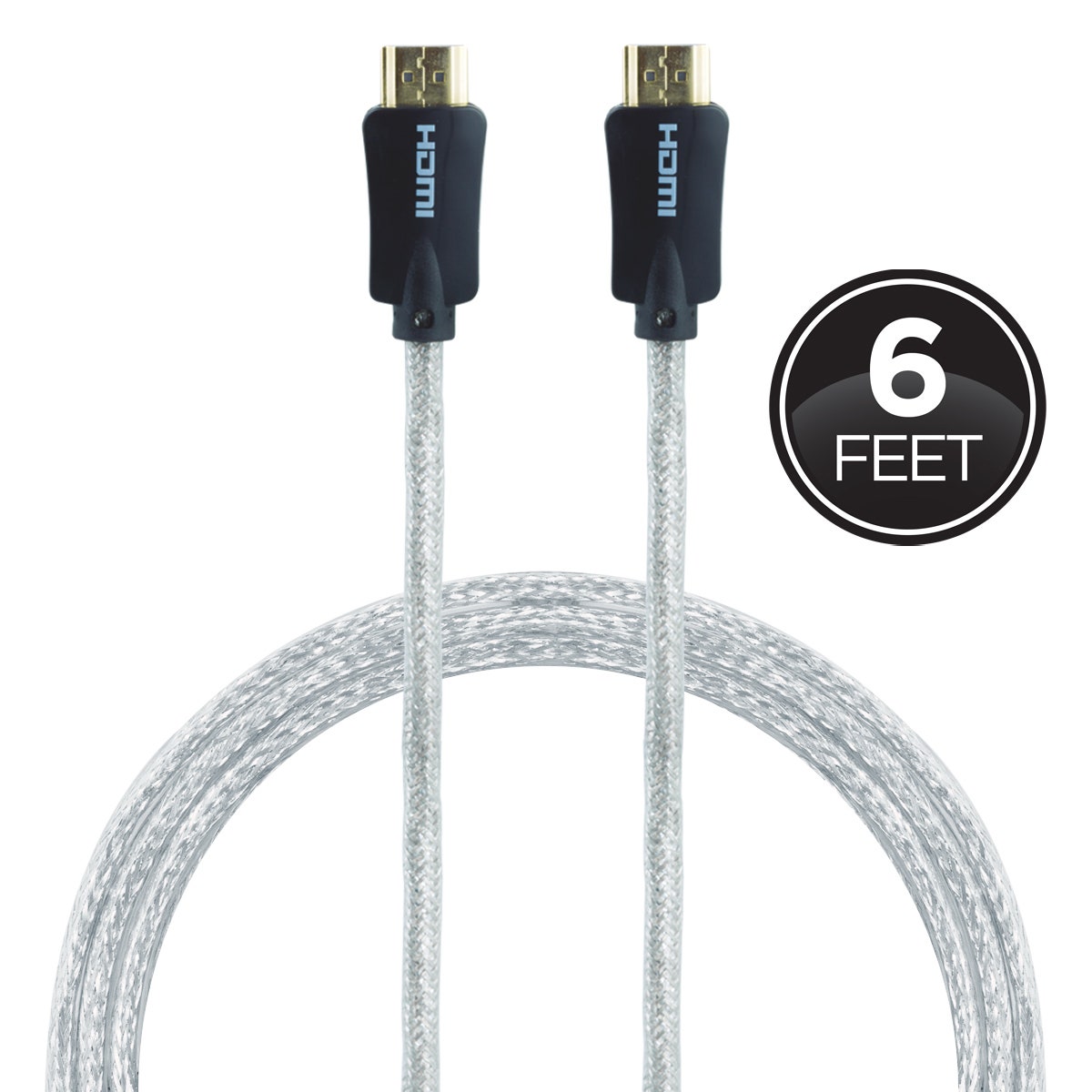 GE Pro Premium 6ft. 4K HDMI Cable with Ethernet, Black