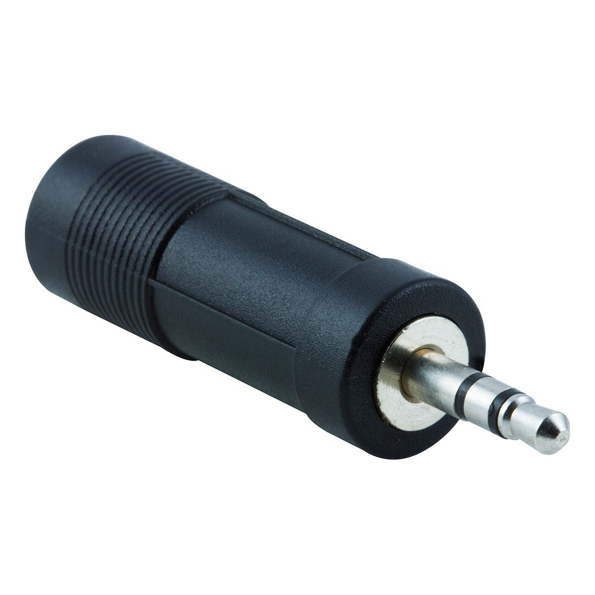 GE Stereo Headphone Adapter 1/4in. Female to 3.5mm Male, Black
