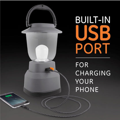 EcoSurvivor USB Charging LED Lantern, Gray