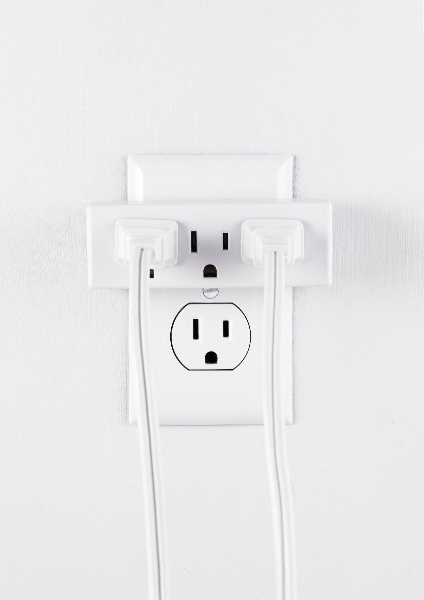 GE 3-Outlet Wall Tap, White
