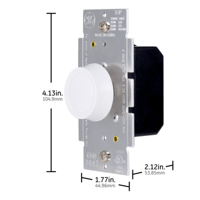GE Single Pole Rotating Dimmer Switch