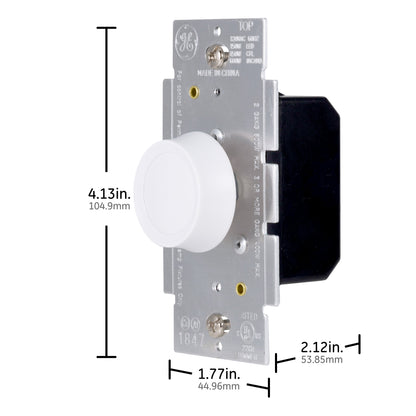 GE Single Pole Rotating Dimmer Switch