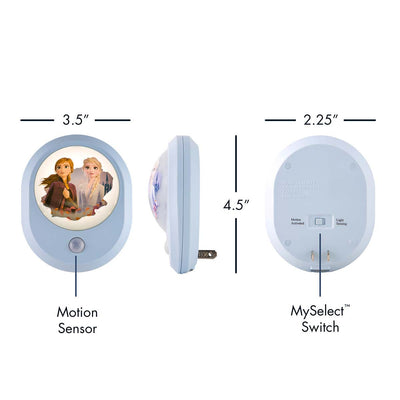 Disney Frozen II Motion-Sensing Light Sensing LED Night Light, Blue