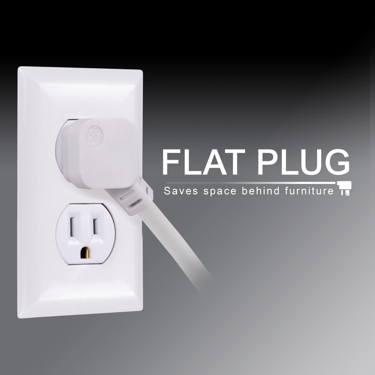 GE 6-Outlet 10ft. Surge Protector, White