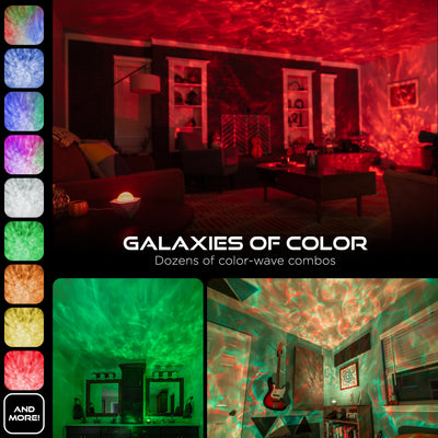 Enbrighten Galaxy Wave Mini Projector LED Tabletop Night Light, White