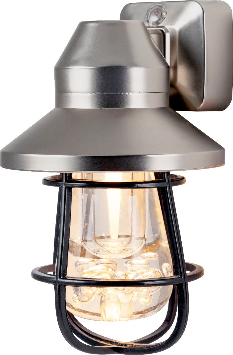 GE Vintage Cage Frame LED Night Light, Brushed Nickel