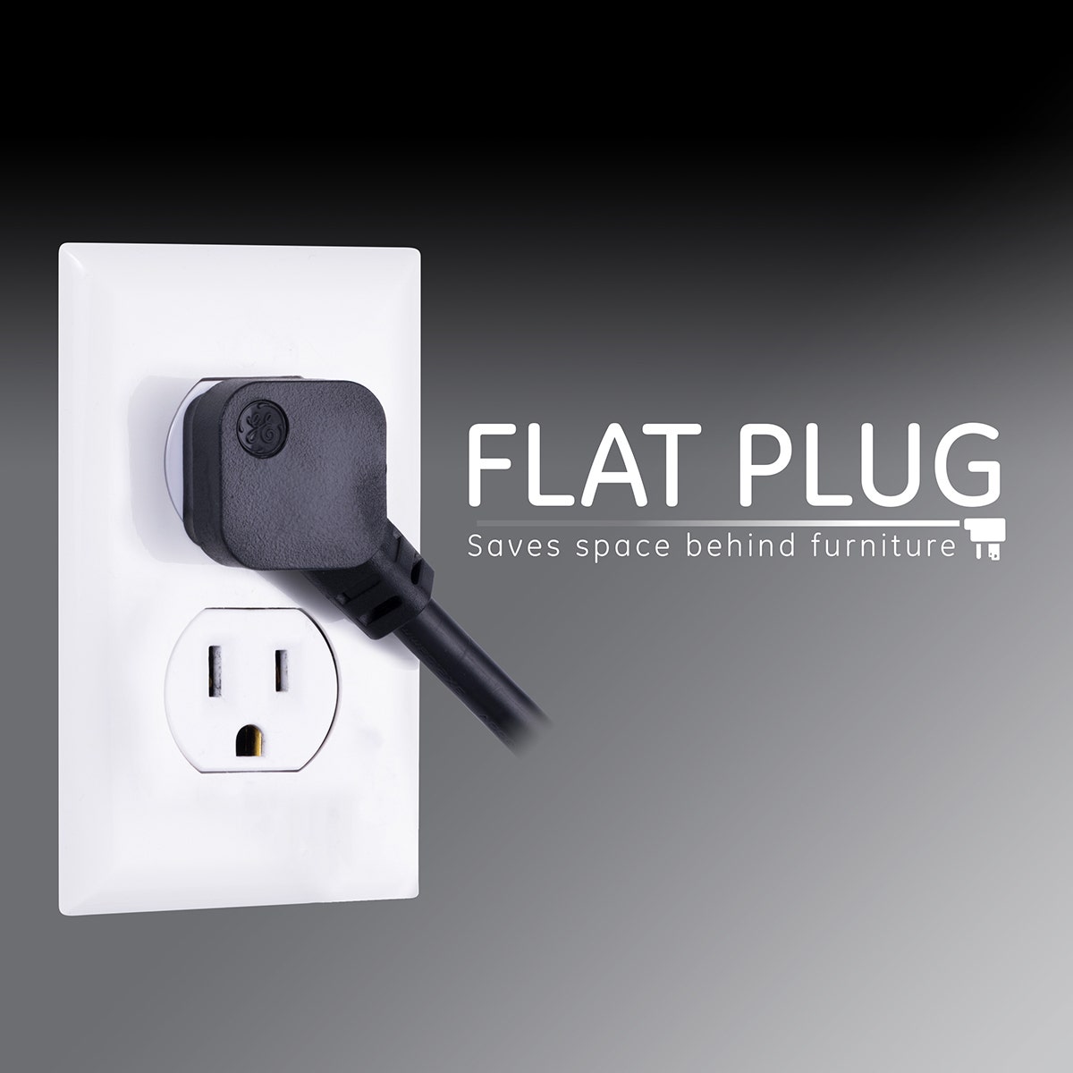 GE Pro 6-Outlet 2ft. Surge Protector, Black