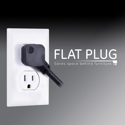 GE Pro 6-Outlet 2ft. Surge Protector, Black