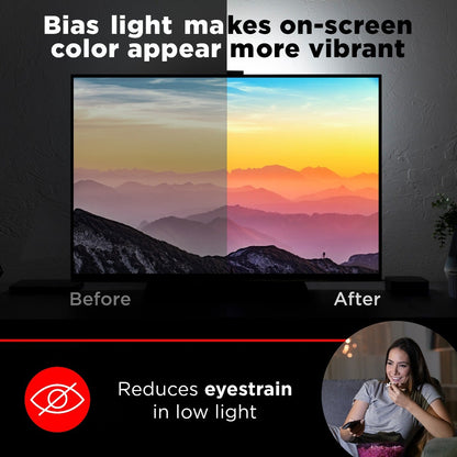 UltraPro Enlighten Backlight TV Bracket with Bias LED Lighting, Black