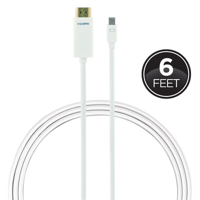 GE 6ft. Mini DisplayPort to HDMI Cable, White