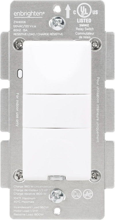 Enbrighten Z-Wave In-Wall Smart Motion Switch, White/Almond