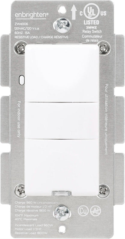 Enbrighten Z-Wave In-Wall Smart Motion Switch, White/Almond