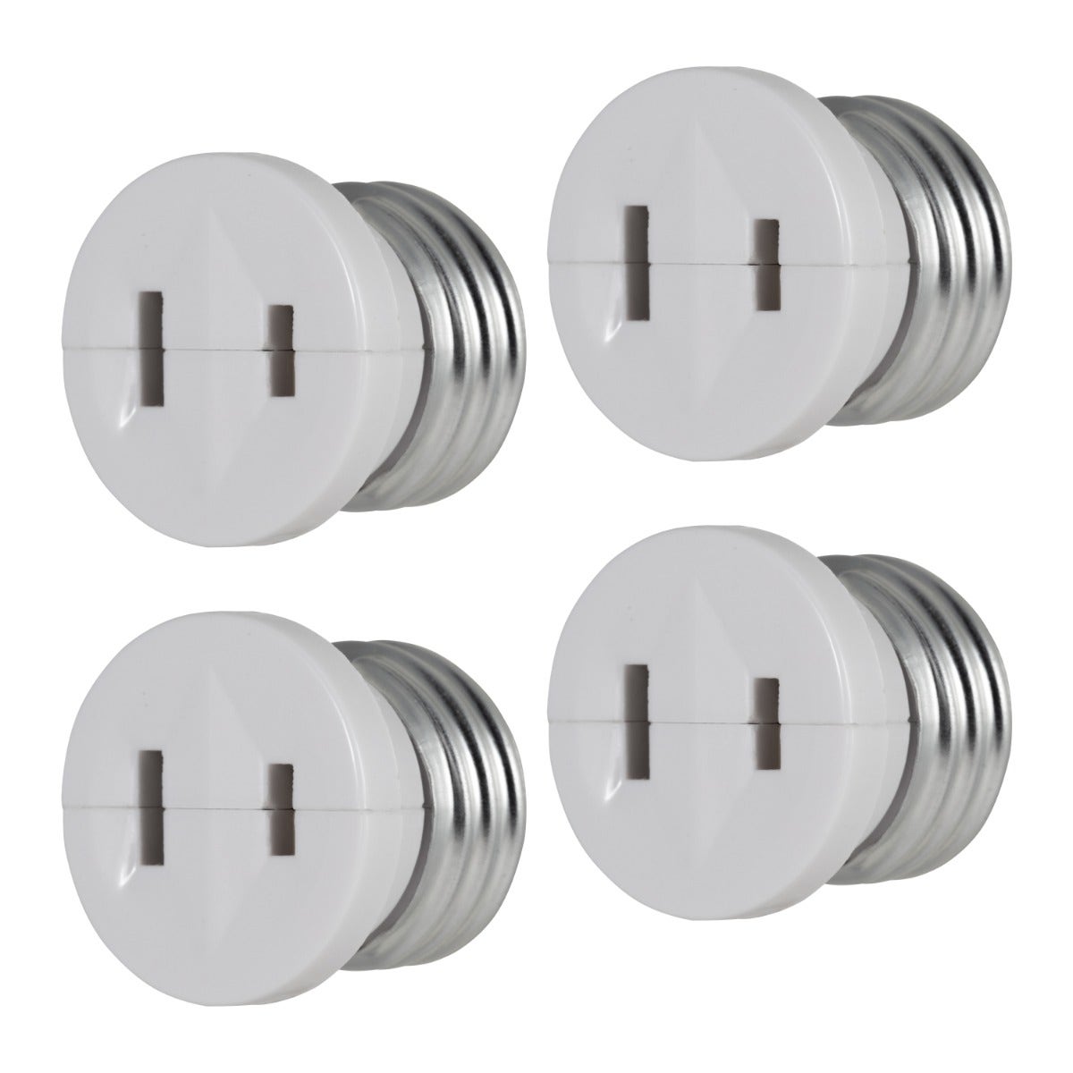 Power Gear Polarized Light Socket Adapter, White, 4pk