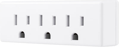 GE 3-Outlet Wall Tap, White