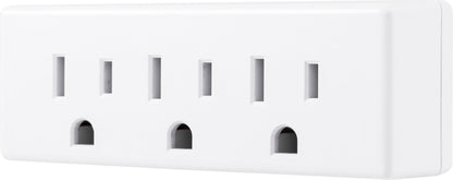 GE 3-Outlet Wall Tap, White