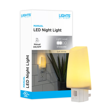 Lights by Night Manual On/Off LED Night Light, White