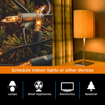 myTouchSmart Indoor Plug-in Simple Set Digital Timer, White
