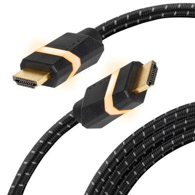 Titan 10ft. 8K Premium HDMI LED Braided Gaming Cable, Black