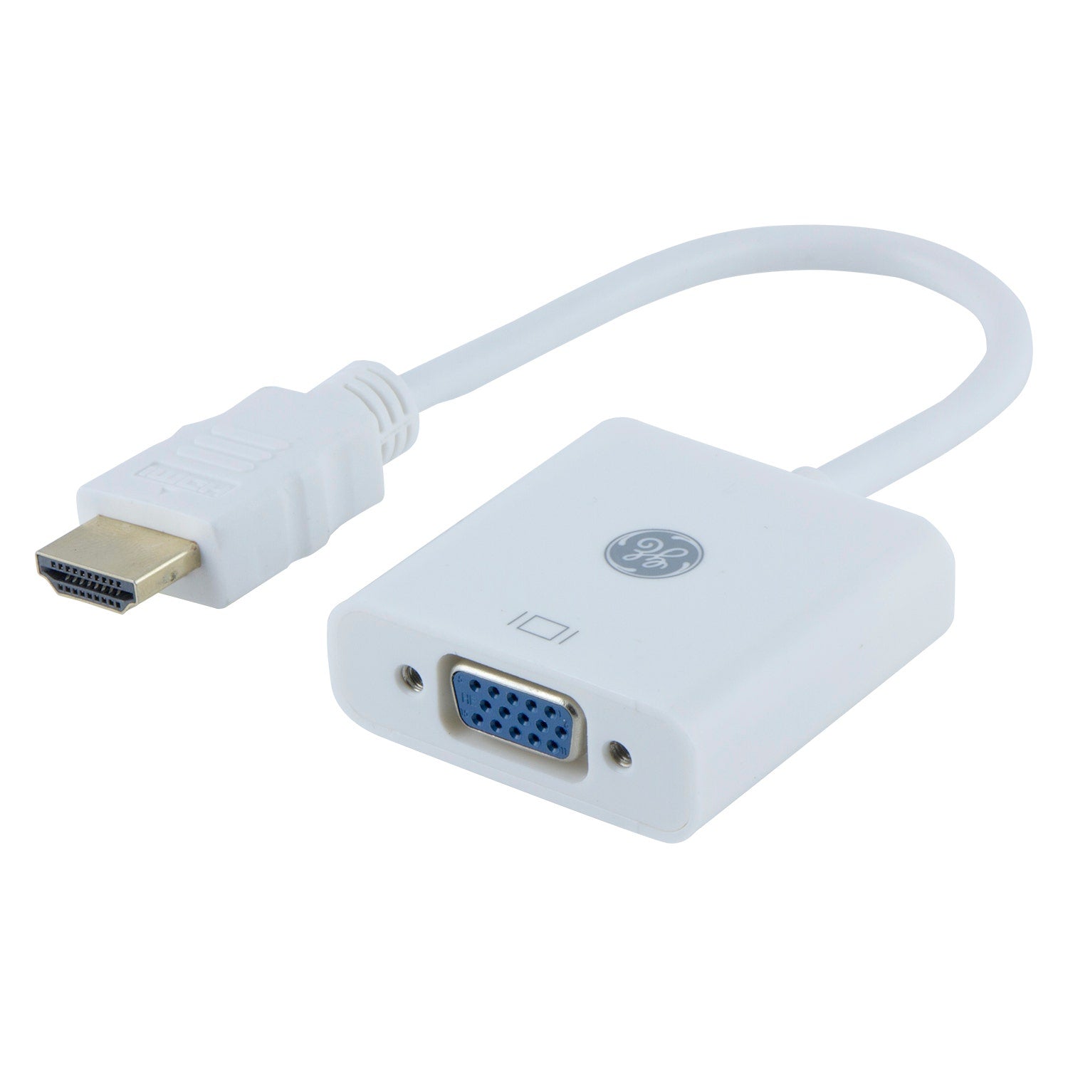 GE HDMI to VGA Adapter, White
